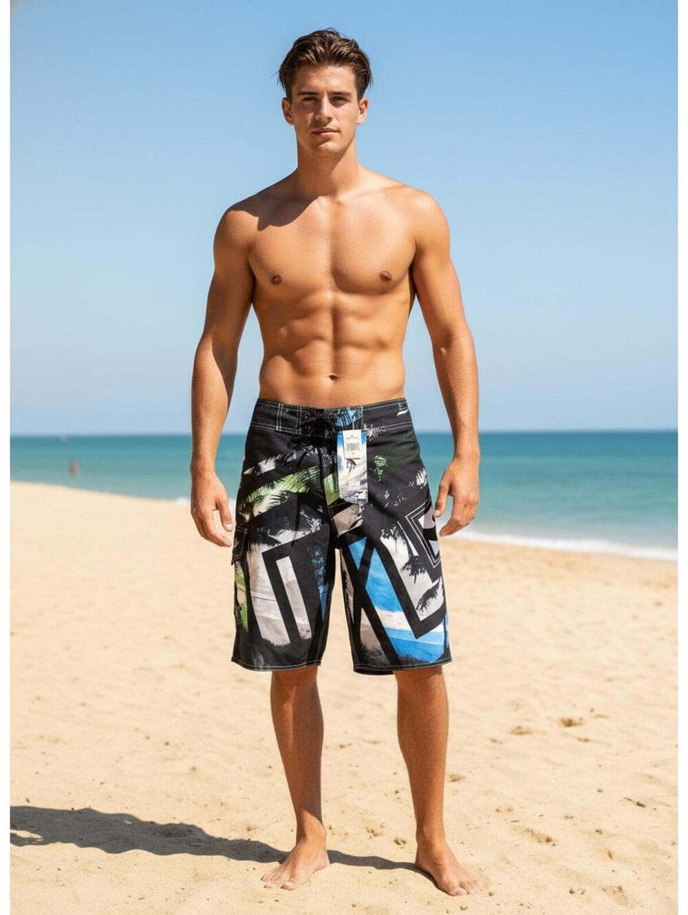 Billabong Men's Graphic Board Shorts Swim Trunks Sz 30 Black